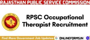 RPSC Occupational Therapist Recruitment