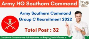 Army Southern Command Group C Online Form 2022