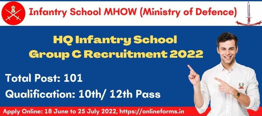 HQ Infantry School Group C Recruitment 2022