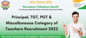 NVS North Eastern Recruitment 2022