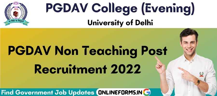 PGDAV College Recruitment 2022