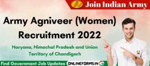 Ambala Cantt- Army Agniveer Female Bharti 2022