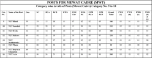 HSSC TGT Mewat Vacancy 2023