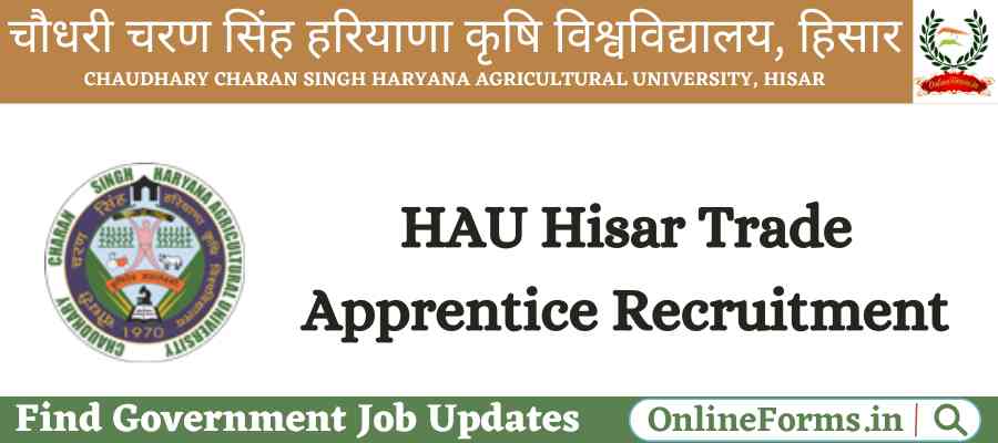 CCS HAU Hisar Apprentice Recruitment 2022