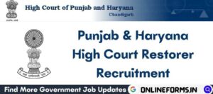 Chandigarh High Court Restorer Recruitment