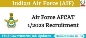 Airforce AFCAT 1 2023