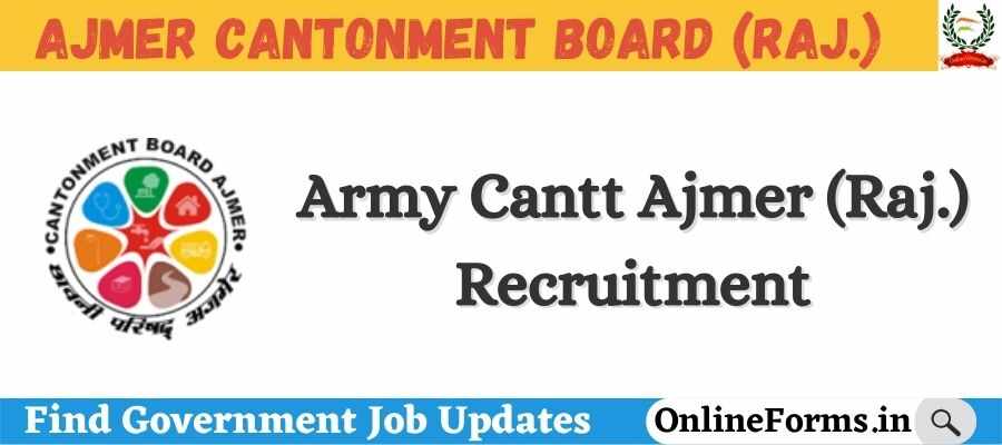 Ajmer Cantonment Board Recruitment