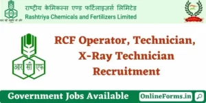 RCF Operator and Technician Recruitment