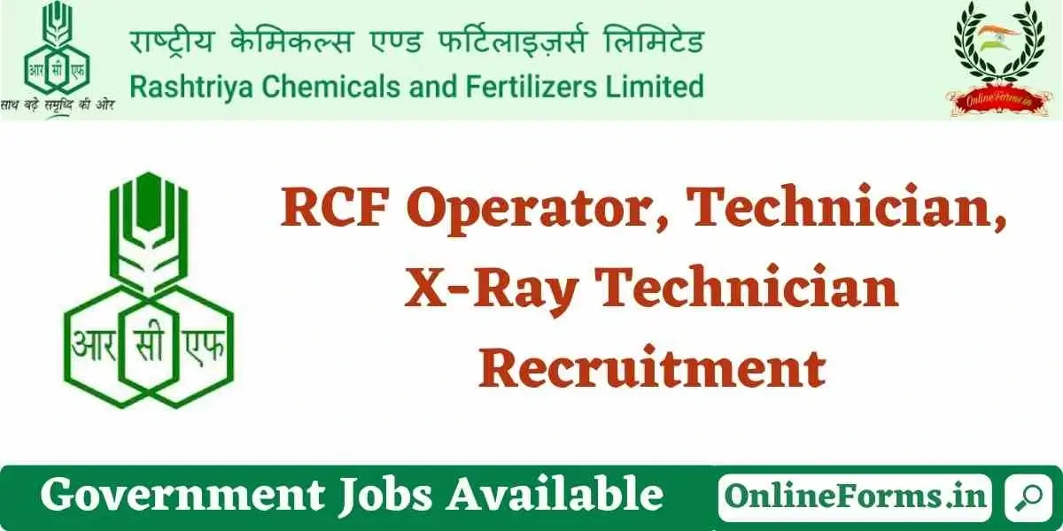 RCF Operator and Technician Recruitment