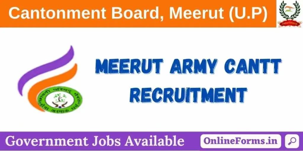 Meerut Cantonment Board Recruitment