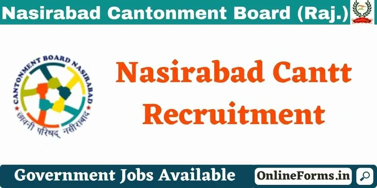 Nasirabad Cantonment Board Recruitment