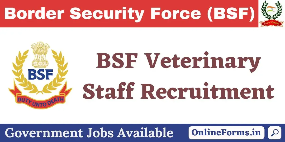 BSF Veterinary Staff Recruitment