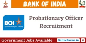 Bank of India PO Recruitment