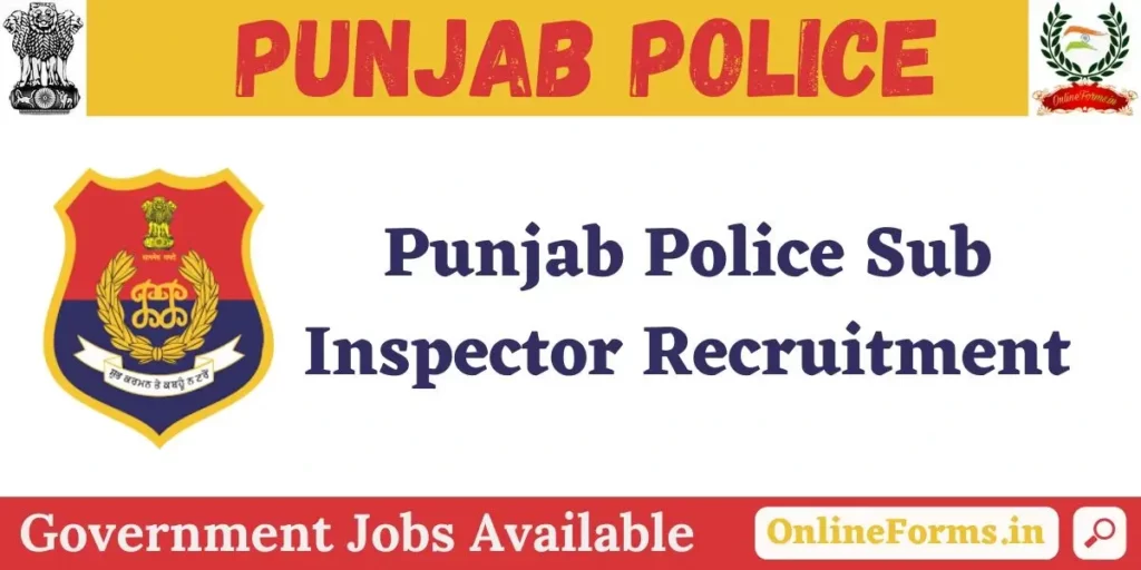Punjab Police SI Recruitment