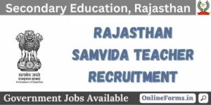 Rajasthan Samvida Teacher Recruitment