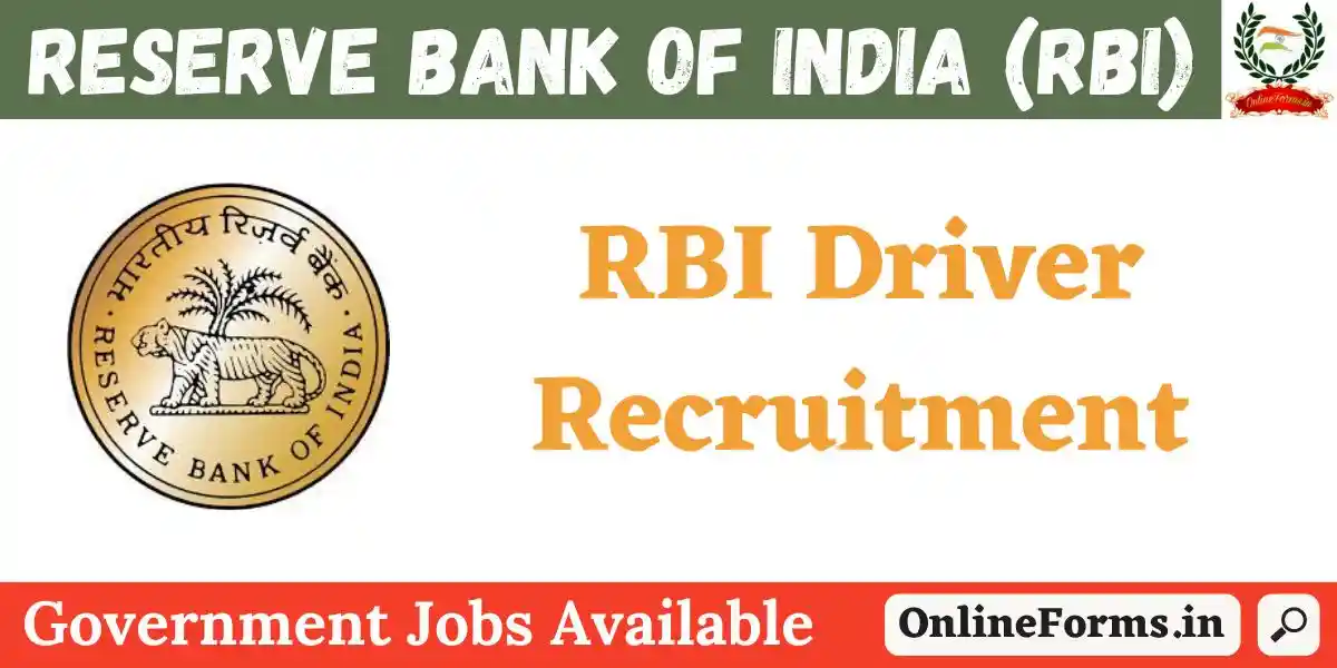 RBI Driver Recruitment