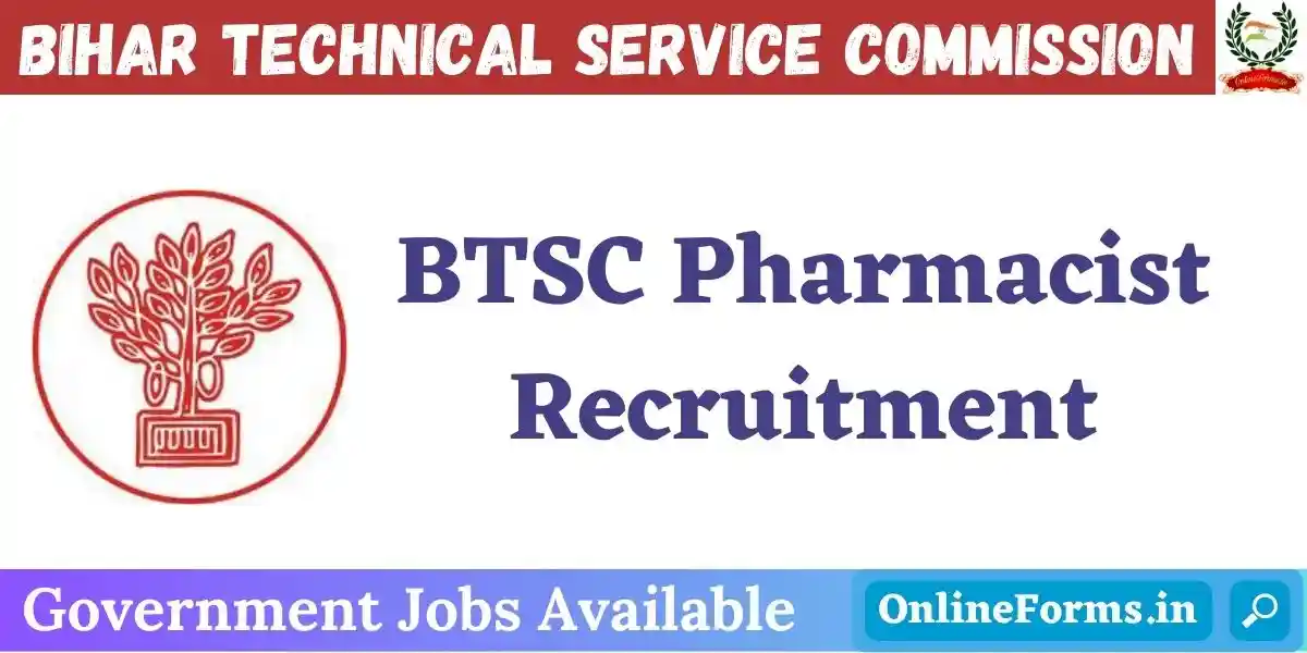 BTSC Bihar Pharmacist Recruitment