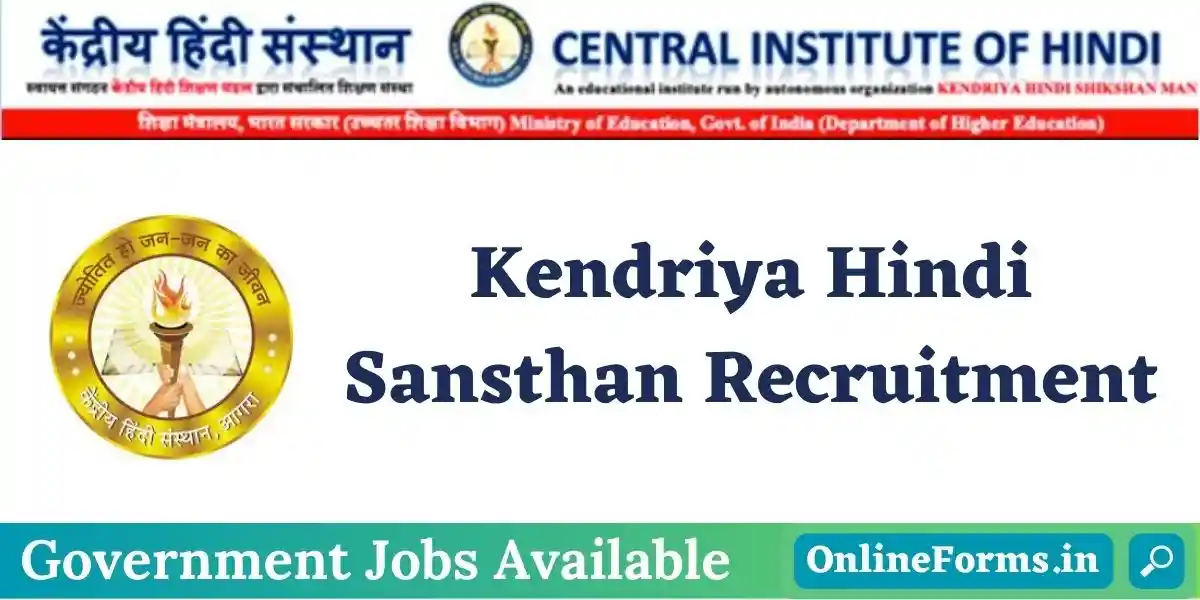 Kendriya Hindi Sansthan Recruitment