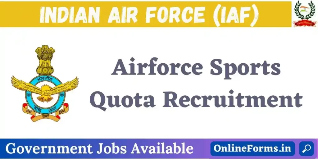 Airforce Sports Quota Recruitment