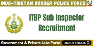 ITBP Sub Inspector Recruitment