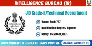 MHA IB JIO Grade 2 Recruitment