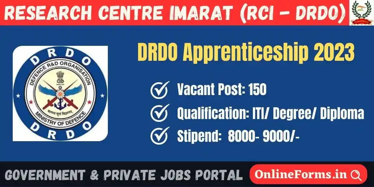 DRDO RCI Apprentice Recruitment 2023
