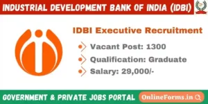 IDBI Executive Recruitment 2023