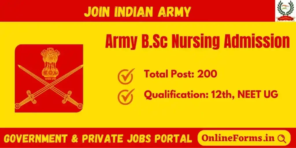 Indian Army BSc Nursing Course