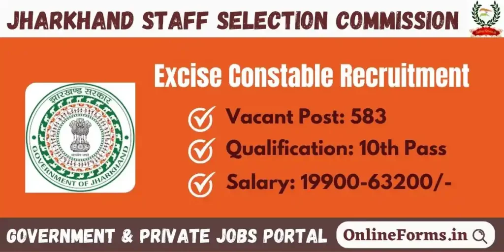 JSSC Excise Constable Recruitment 2023