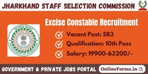 JSSC Excise Constable Recruitment 2023