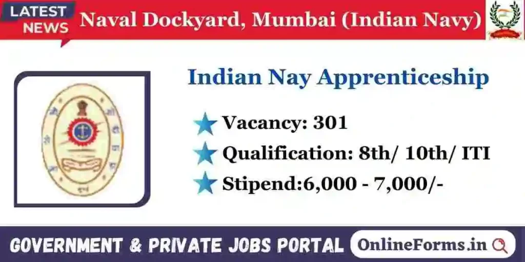 Naval Dockyard Mumbai Apprentice 2024