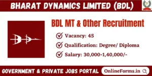BDL India MT Recruitment 2023