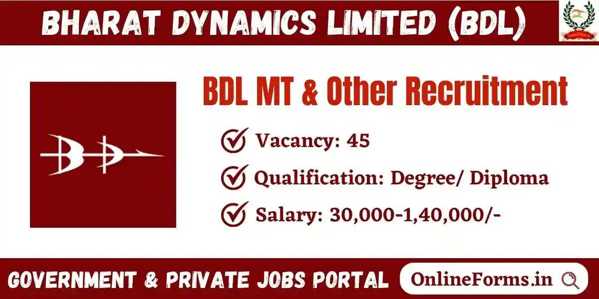 BDL India MT Recruitment 2023