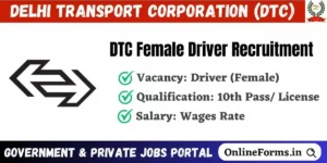 DTC Female Driver Recruitment 2023