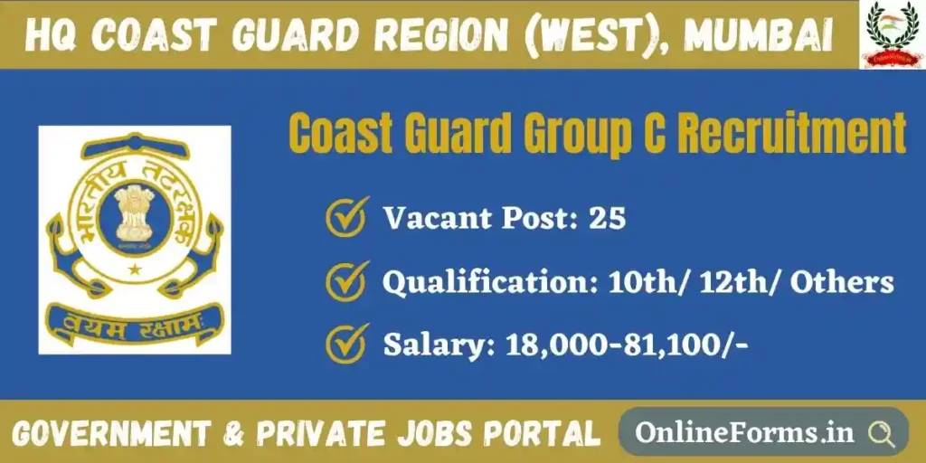 Indian Coast Guard Mumbai Recruitment 2023