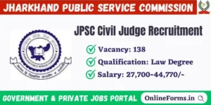 JPSC Civil Judge Recruitment 2023