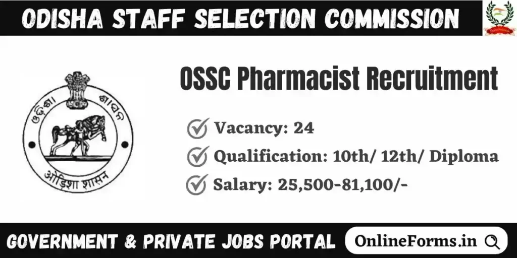 OSSC Pharmacist Recruitment 2023