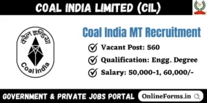 Coal India MT Recruitment 2023