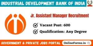 IDBI Junior Assistant Manager Recruitment 2023