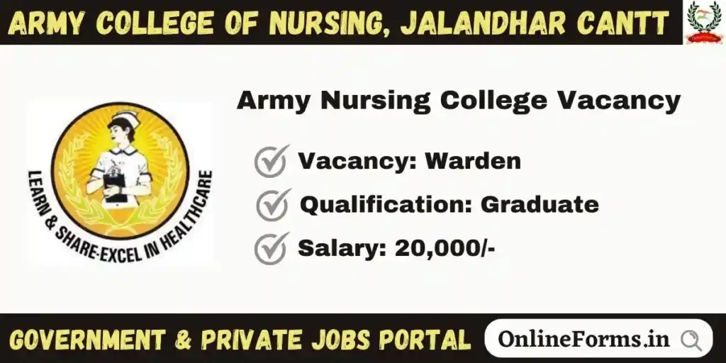 Army Nursing College Recruitment 2023