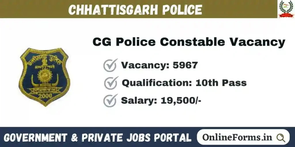 CG Police Constable Recruitment 2023