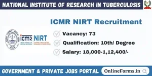 ICMR NIRT Recruitment 2023