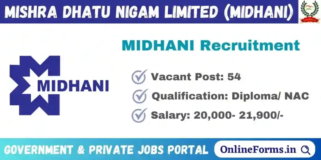 MIDHANI Recruitment 2023