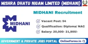 MIDHANI Recruitment 2023