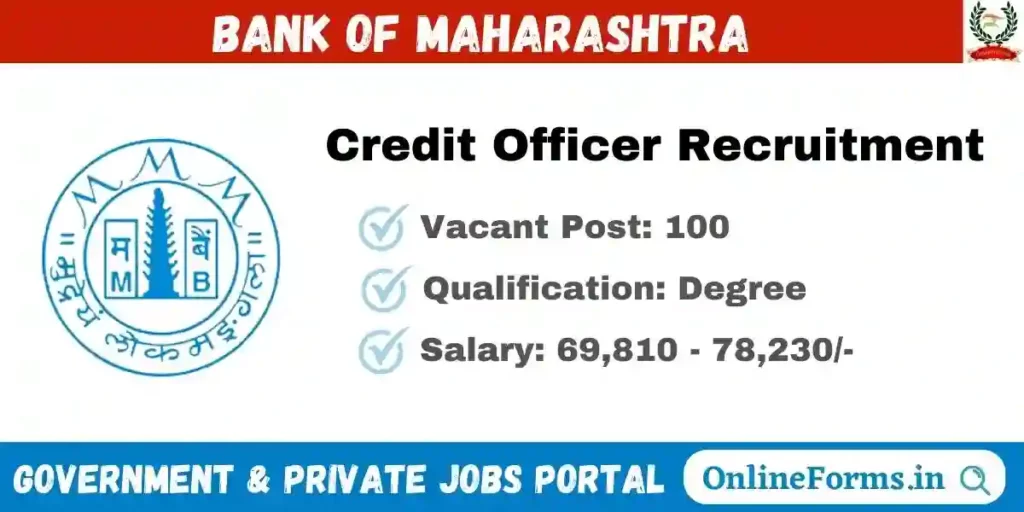 Maharashtra Bank Credit Officer Recruitment 2023