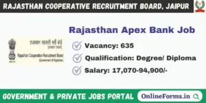 Rajasthan Cooperative Bank Recruitment 2023