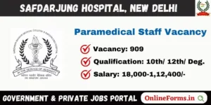 Safdarjung Hospital Recruitment 2023
