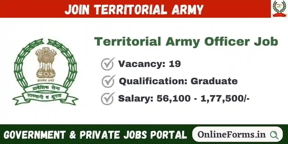 Territorial Army Officer Recruitment 2023