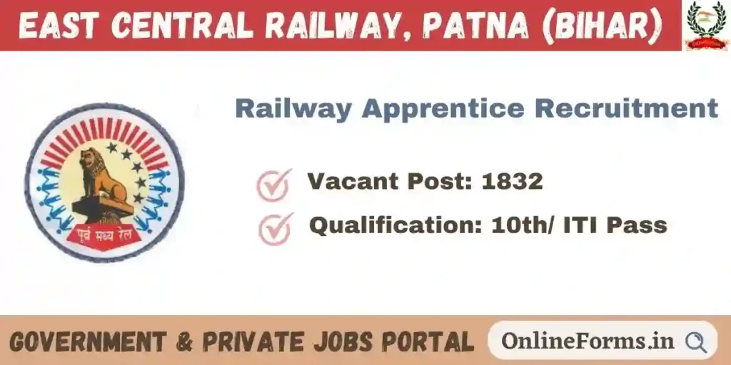 East Central Railway Apprentice Recruitment 2023