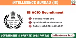 IB ACIO Recruitment 2023